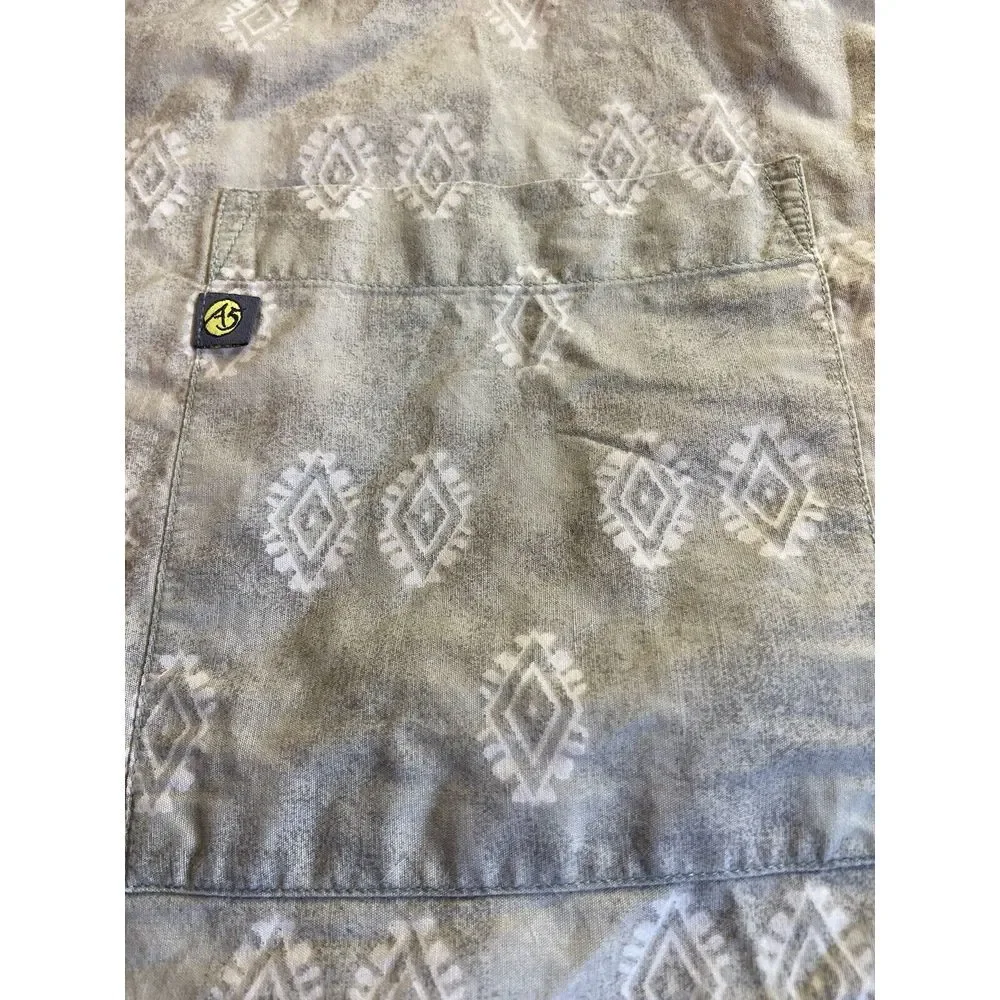 Men's The North Face Tropical Print Short‎ Sleeve Button Down Shirt-Size L